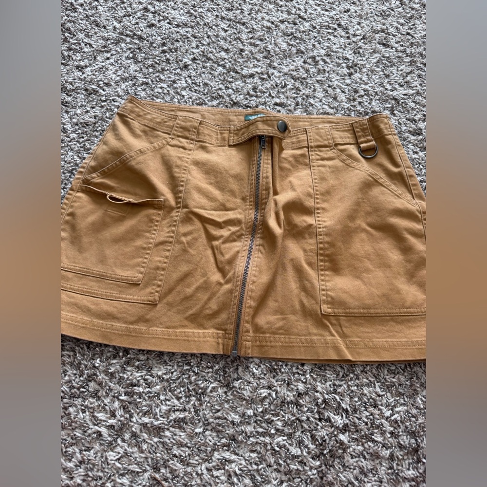 Wild Fable Brown Skirt with Stitch Detail